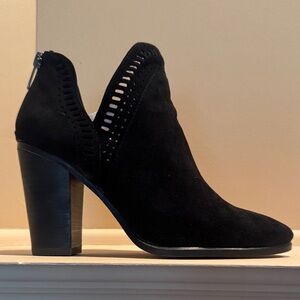 Elegant Black True Suede Vince Camuto Women's Ankle Boots